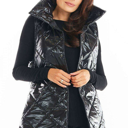 Stylish High Collar Quilted Sleeveless Vest for Women – Must-Have Autumn Layering in 4 Colors - Très Elite