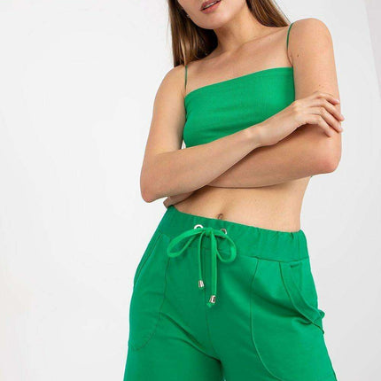 Stylish High-Rise Women's Sweat Shorts with Pocket Convenience