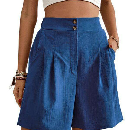 Stylish High-Waisted Button-Up Summer Shorts for Trendsetting Women - Très Elite
