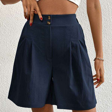 Stylish High-Waisted Button-Up Summer Shorts for Trendsetting Women - Très Elite