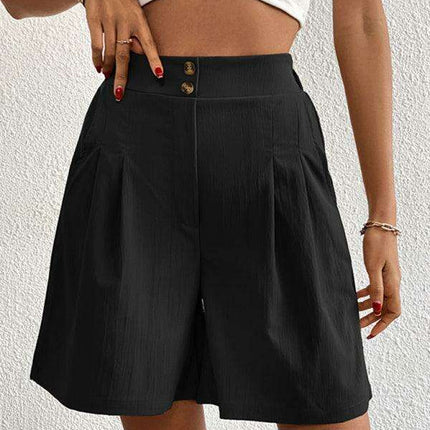 Stylish High-Waisted Button-Up Summer Shorts for Trendsetting Women - Très Elite