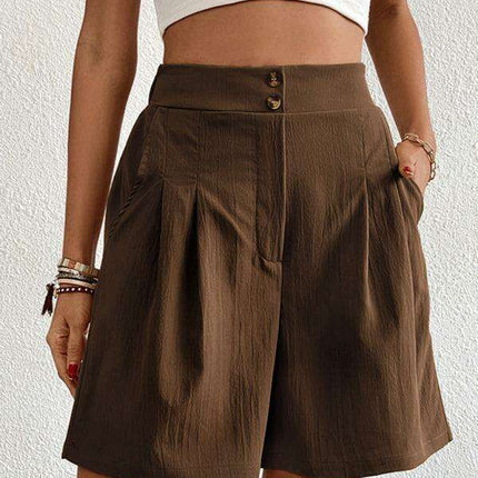 Stylish High-Waisted Button-Up Summer Shorts for Trendsetting Women