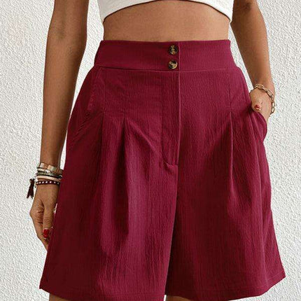 Stylish High-Waisted Button-Up Summer Shorts for Trendsetting Women