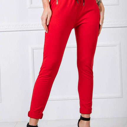 Stylish High-Waisted Cotton Blend Lounge Trousers - Très Elite
