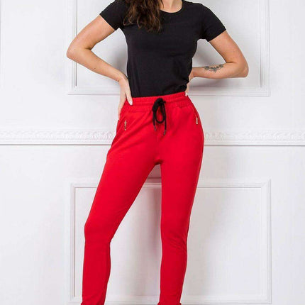 Stylish High-Waisted Cotton Blend Lounge Trousers - Très Elite