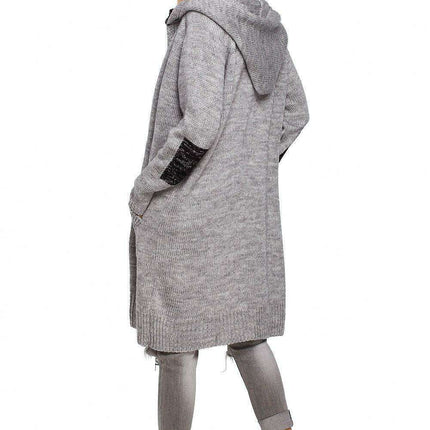 Stylish Hooded Cardigan with Distinctive Straps - Très Elite