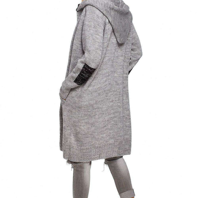 Stylish Hooded Cardigan with Distinctive Straps