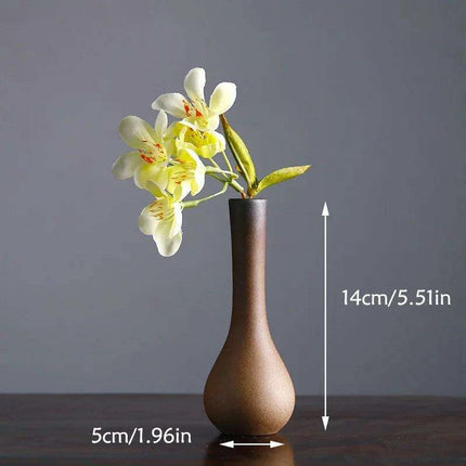 Stylish Hydroponic Ceramic Vase with Floral Accent for Tranquil Tabletop Elegance - Très Elite