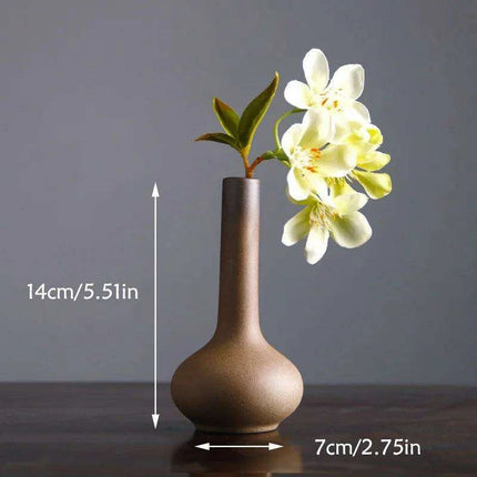 Stylish Hydroponic Ceramic Vase with Floral Accent for Tranquil Tabletop Elegance- Très Elite- Très Elite