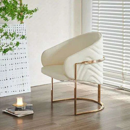 Stylish Italian Leather Dining Chairs with Durable Stainless Steel Base - Enhance Your Interior Elegance..