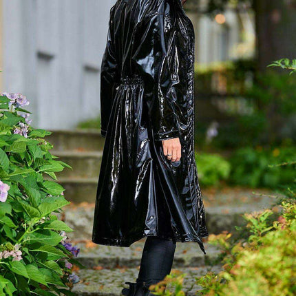 Stylish Knee-Length Adjustable Waist Waterproof Raincoat - Très Elite