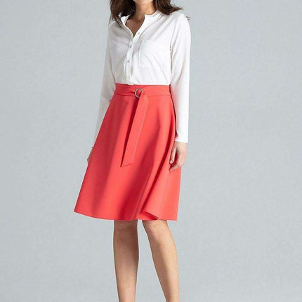 Stylish Knee-Length Skirt with Practical Side Pockets - Très Elite
