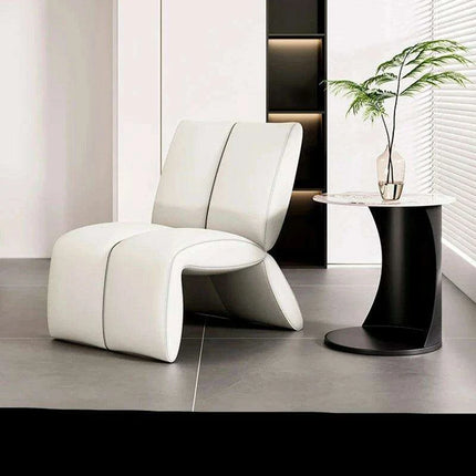 Stylish Leather Lounge Chair for Contemporary Living Areas..