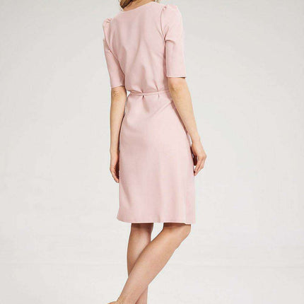 Stylish Leopard Print Midi Dress with Ruffled Sleeves and Envelope Design - Très Elite