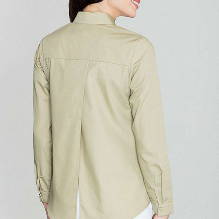 Stylish Long Sleeve Shirt with Snap Buttons and Cut-Out Back Design - Très Elite