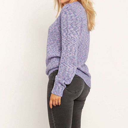 Stylish Melange Knit Pullover for Cozy Autumn-Winter - Très Elite
