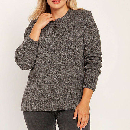 Stylish Melange Knit Pullover for Cozy Autumn-Winter - Très Elite