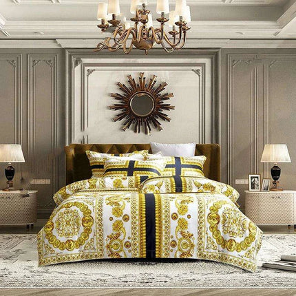 Stylish Modern Cotton Bedding Collection with Vibrant Digital Designs - Duvet Cover, Fitted Sheet & Pillowcases..