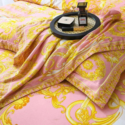 Stylish Modern Cotton Bedding Collection with Vibrant Digital Designs - Duvet Cover, Fitted Sheet & Pillowcases - Très Elite