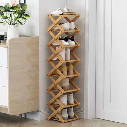 Stylish Multi-Tier Bamboo Footwear Organizer for Efficient Home Storage - Très Elite
