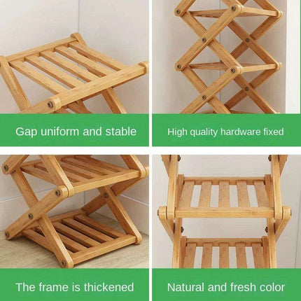 Stylish Multi-Tier Bamboo Footwear Organizer for Efficient Home Storage - Très Elite