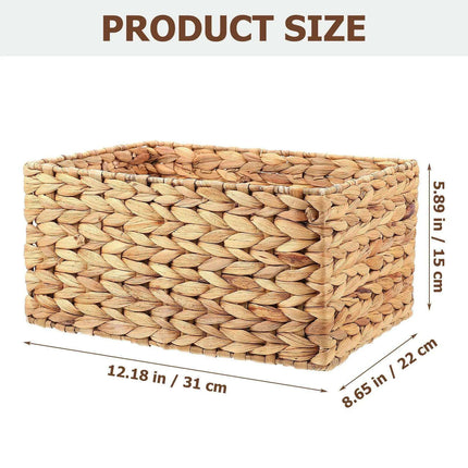 Stylish Natural Straw Storage Basket - Multi-Purpose Organizer for Toys, Snacks, and Home Essentials..