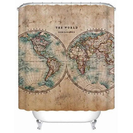 Stylish Nautical Compass Shower Curtain for Chic Bathroom Aesthetics