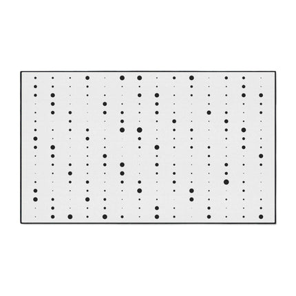Stylish Non-Slip Black and White Polka Dot Area Rug for Modern Homes..