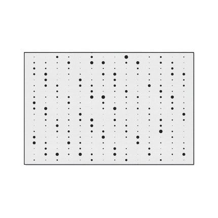 Stylish Non-Slip Black and White Polka Dot Area Rug for Modern Homes..