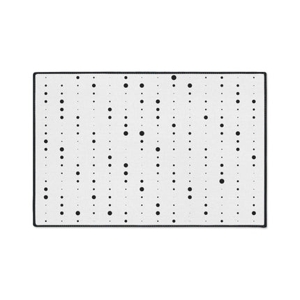 Stylish Non-Slip Black and White Polka Dot Area Rug for Modern Homes..