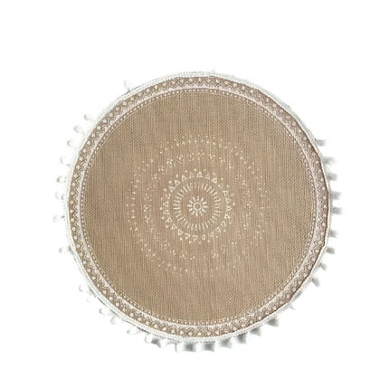 Stylish Non-Slip Jute Round Placemats for Elegant Dining & Entertaining..