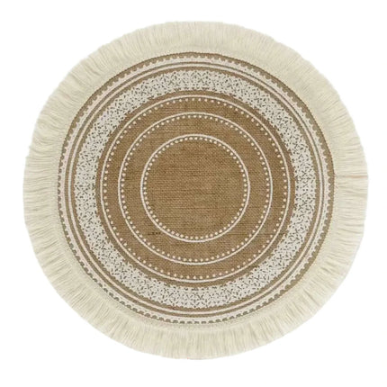Stylish Non-Slip Jute Round Placemats for Elegant Dining & Entertaining- Très Elite- Très Elite