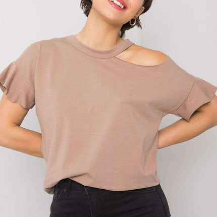Stylish Off-Shoulder Cotton Top - Très Elite