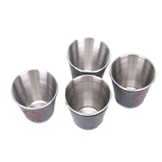 Stylish Outdoor Stainless Steel Travel Cup Set with Elegant PU Leather Case - Très Elite