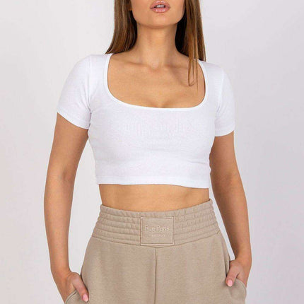 Stylish Parisian Deep V Neck Summer Tee For Women Everyday