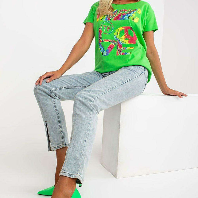 Stylish Patterned Cotton Blend Top