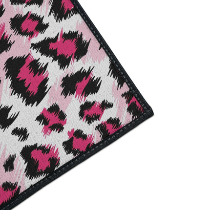 Stylish Pink Leopard Print Area Rug for a Trendy Home Refresh..