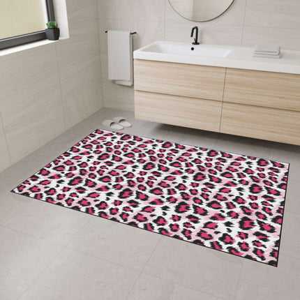 Stylish Pink Leopard Print Area Rug for a Trendy Home Refresh..