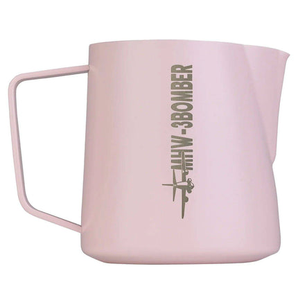 Stylish Pink Stainless Steel Milk Frother Set - Professional Barista Edition for Latte Art 500/600ml - Très Elite