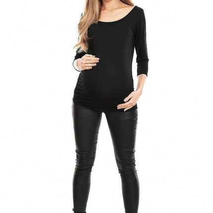 Stylish Pleated Maternity Top - Très Elite