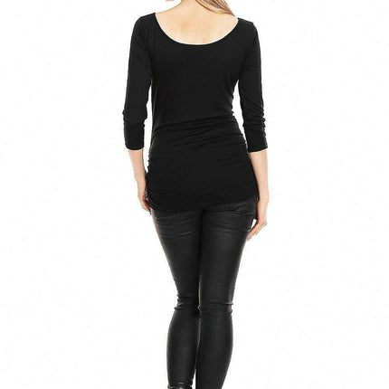 Stylish Pleated Maternity Top - Très Elite
