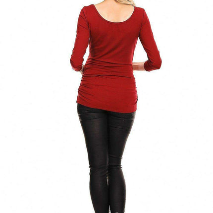 Stylish Pleated Maternity Top - Très Elite
