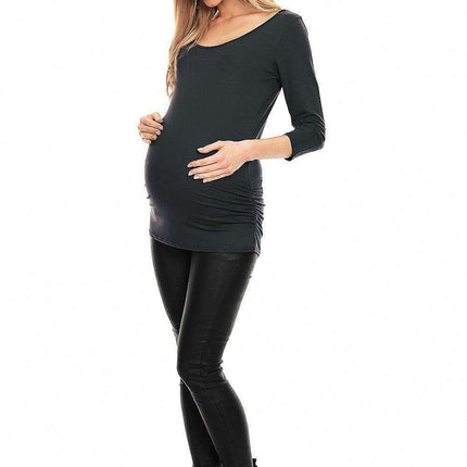 Stylish Pleated Maternity Top - Très Elite