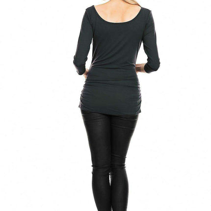 Stylish Pleated Maternity Top - Très Elite