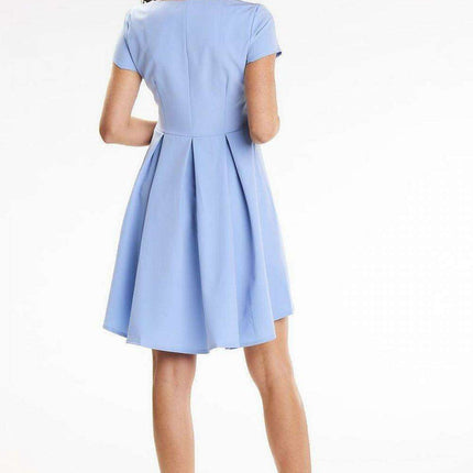 Stylish Pleated Trapeze Dress for Versatile Elegance - Très Elite