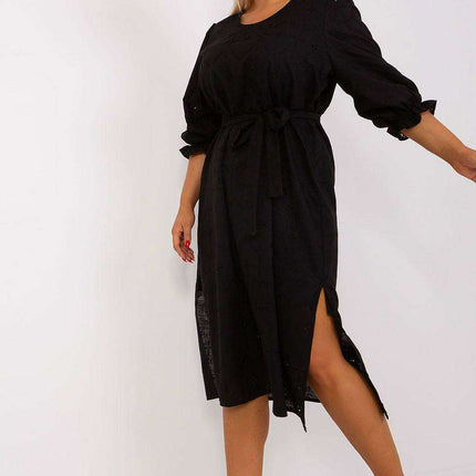 Stylish Plus Size Cotton Dress with Elegant Embroidery - Très Elite