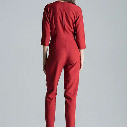 Stylish Printed Jumpsuit with Sophisticated Wrap Neckline and Fitted Waist - Très Elite