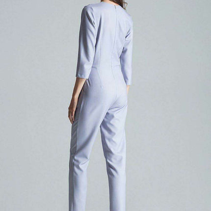 Stylish Printed Jumpsuit with Sophisticated Wrap Neckline and Fitted Waist - Très Elite