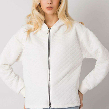 Stylish Quilted Hooded Zip-Up Sweatshirt - Très Elite