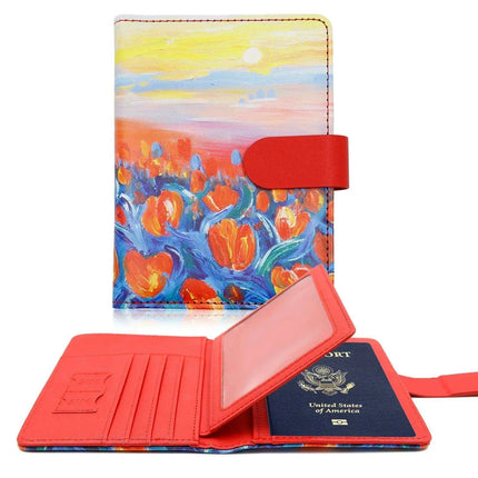 Stylish RFID-Blocking Passport Holder with Card Organizer for Travelers..